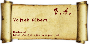 Vojtek Albert névjegykártya